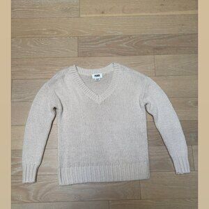 PINK Knit Sweater (Cream/Tan) - Size Small